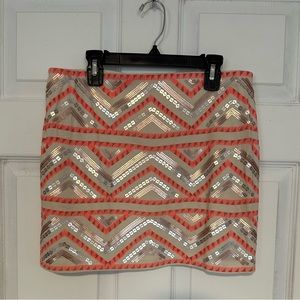 Express sequin mini skirt size Small